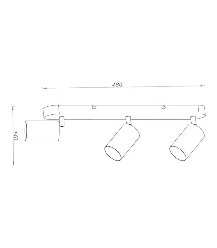 Plafon Andy 3 luzes, elegante e funcional.