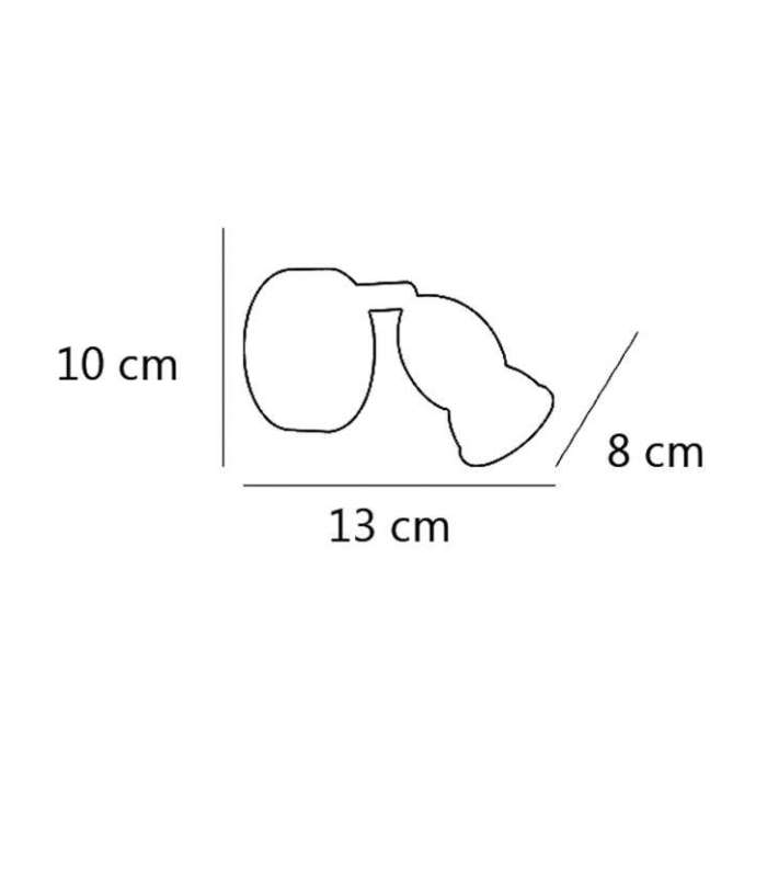 Bala luz de parede em acabamento branco 10 cm(altura)13