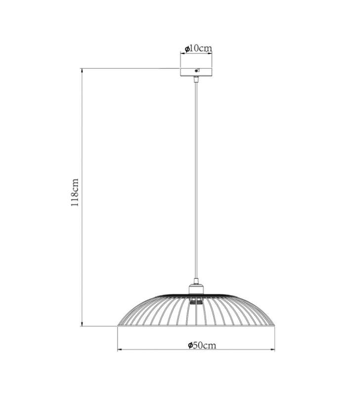 copy of COLGANTE KORFU NEGRO-CUERDA 1 X 60W E-27