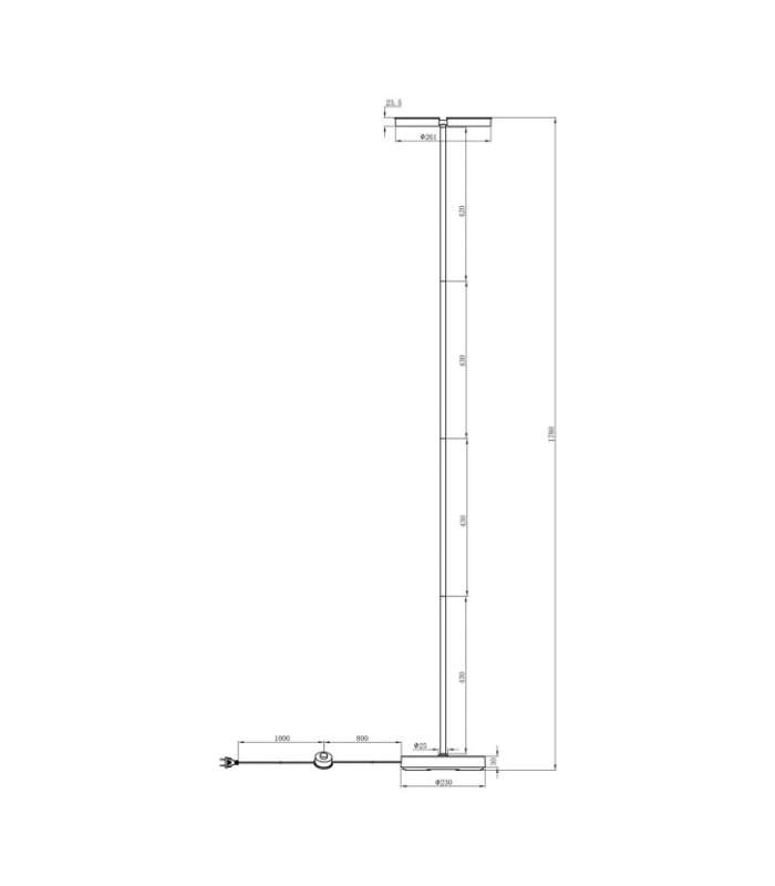 copy of Lampadaire led modèle Aldo finition nickel satiné 146