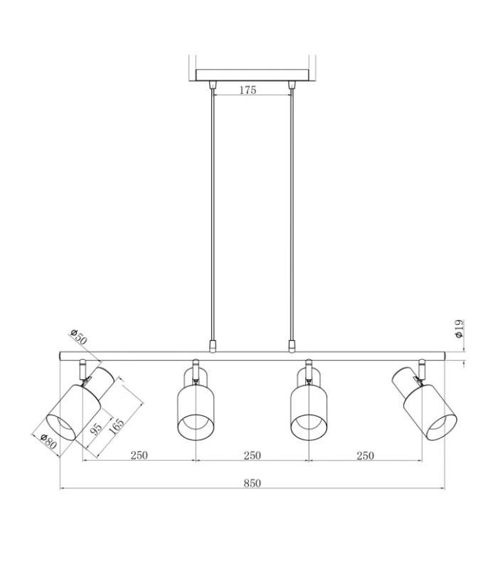 copy of COLGANTE KORFU NEGRO-CUERDA 1 X 60W E-27