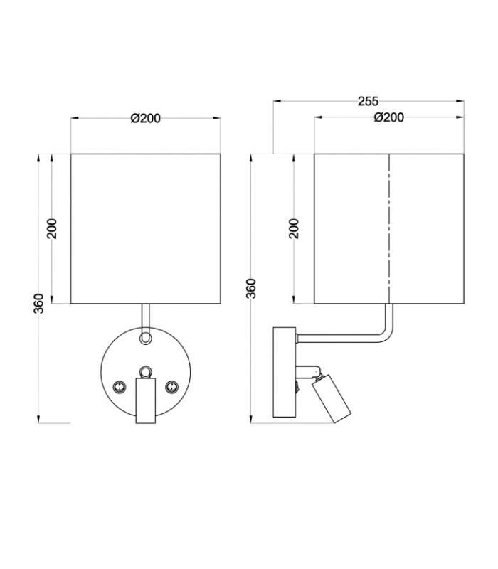 ILAJP Apliques de Pared Aplique de pared modelo Oregon acabado