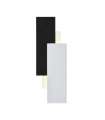 Aplique a pared led modelo Sonora acabado blanco/negro, 38cm(alto) 14cm(ancho) 6cm(fondo)
