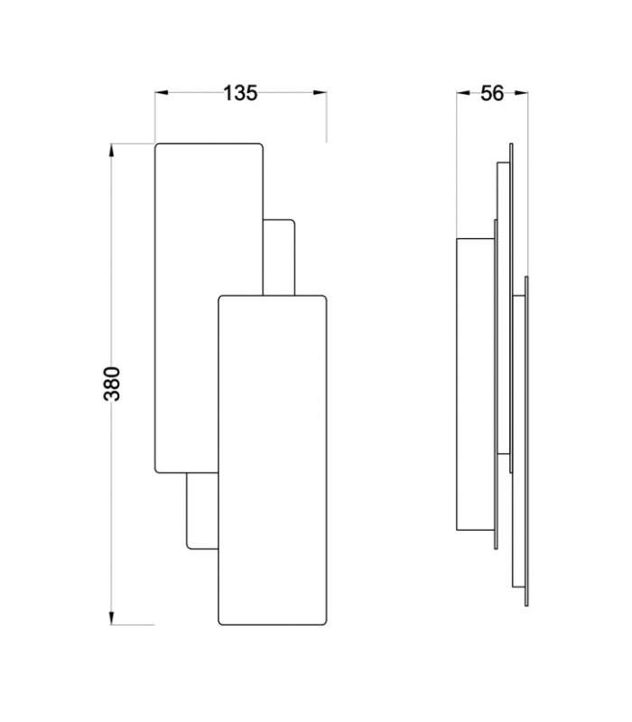 ILAJP Apliques de Pared Aplique a pared led modelo Sonora