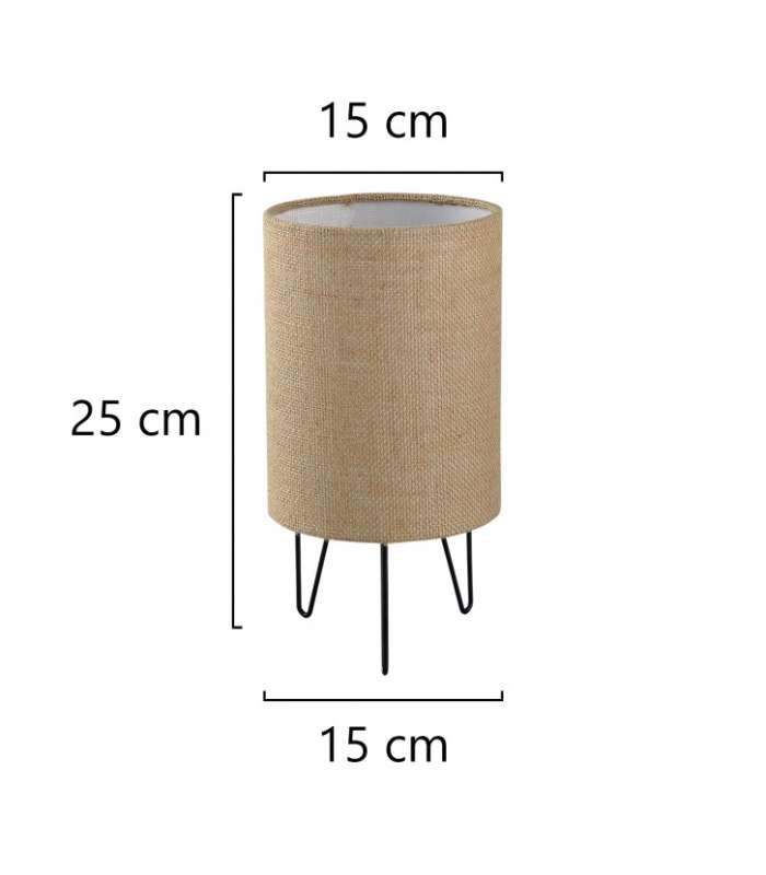 copy of SOBREMESA ISARUTAS NATURAL 1 X 60W E-27