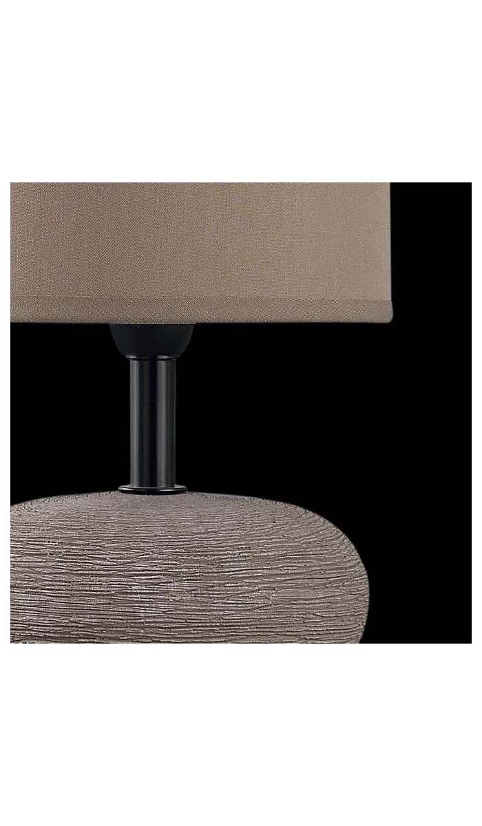 Sobremesa Bloson cerámica marrón 14x14x24 cm