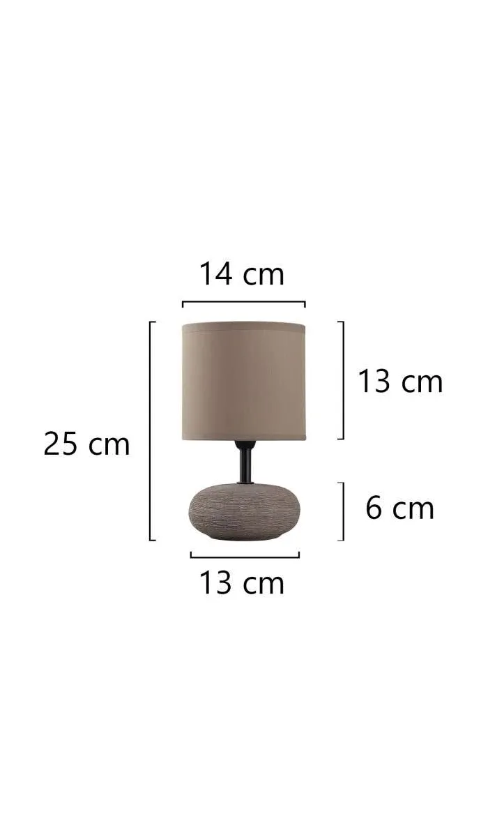 Sobremesa Bloson cerámica marrón 14x14x24 cm