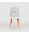 Pack de 4 sillas modelo Nadia tapizadas en textil gris arena, 43cm(ancho ) 94cm(altura) 59cm(fondo)