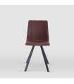 Pack de 2 sillas modelo Irma tapizadas en textil chocolate, 41.5cm(ancho ) 82.5cm(altura) 42cm(fondo)