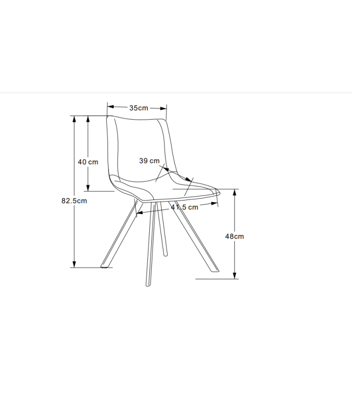 copy of Pack 6 chairs upholstered in various colors Oviedo