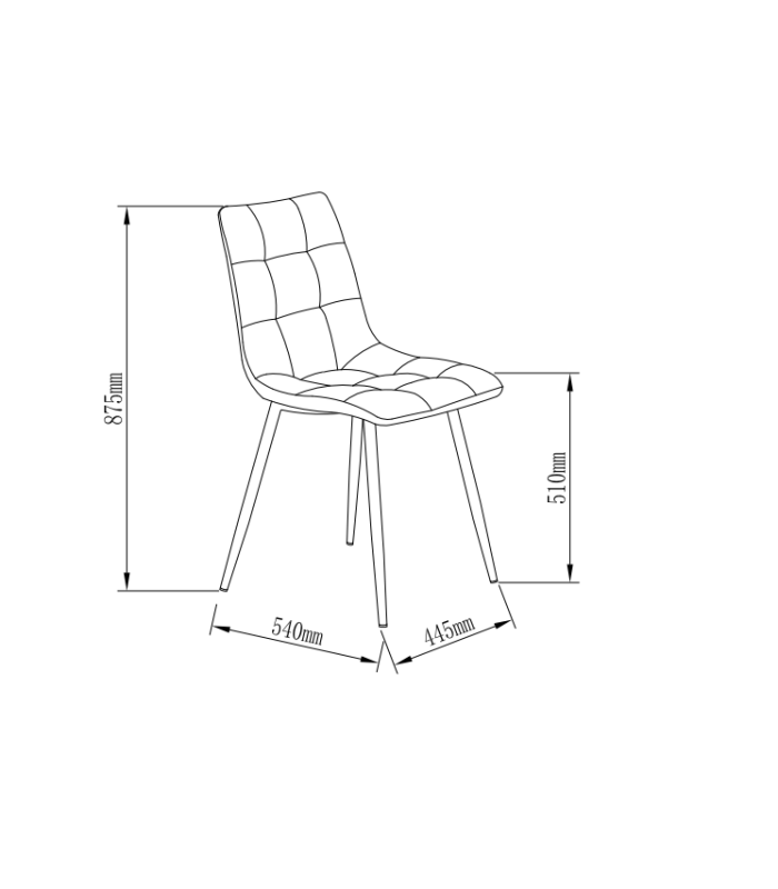 Pack 6 chaises rembourrées Oviedo. 