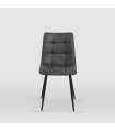 Pack 6 chaises rembourrées Oviedo. Disponible en blanc, noir, gris ou chocolat. 43 cm(largeur) 98 cm(hauteur) 51 cm(profondeur)
