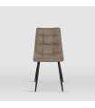 Pack de 4 sillas modelo Ivy tapizadas en microfibra visón, 51cm(ancho ) 87.5cm(altura) 54cm(fondo)