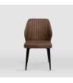 Pack de 4 sillas modelo Triana tapizadas en microfibra visón, 49cm(ancho ) 84cm(altura) 61cm(fondo)