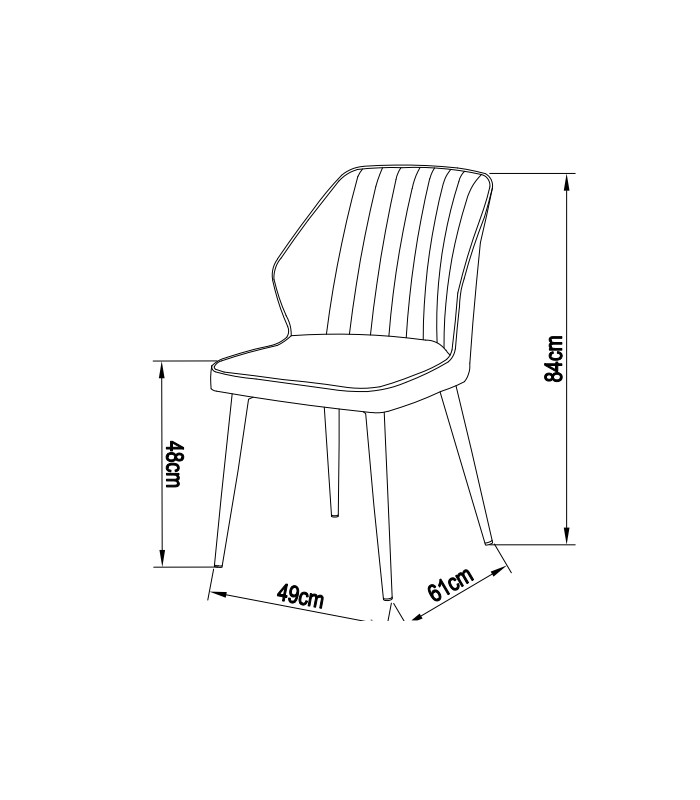 GRUPO DP Sillas de salon Pack de 4 sillas modelo Triana