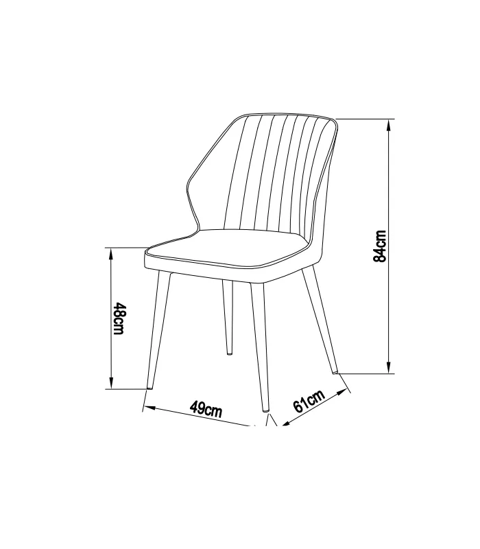 Pack de 4 sillas Triana en microfibra avellana