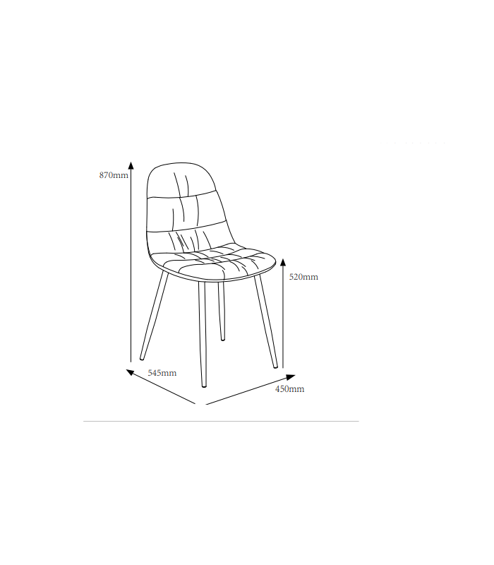 copy of Pack 6 chairs upholstered in various colors Oviedo