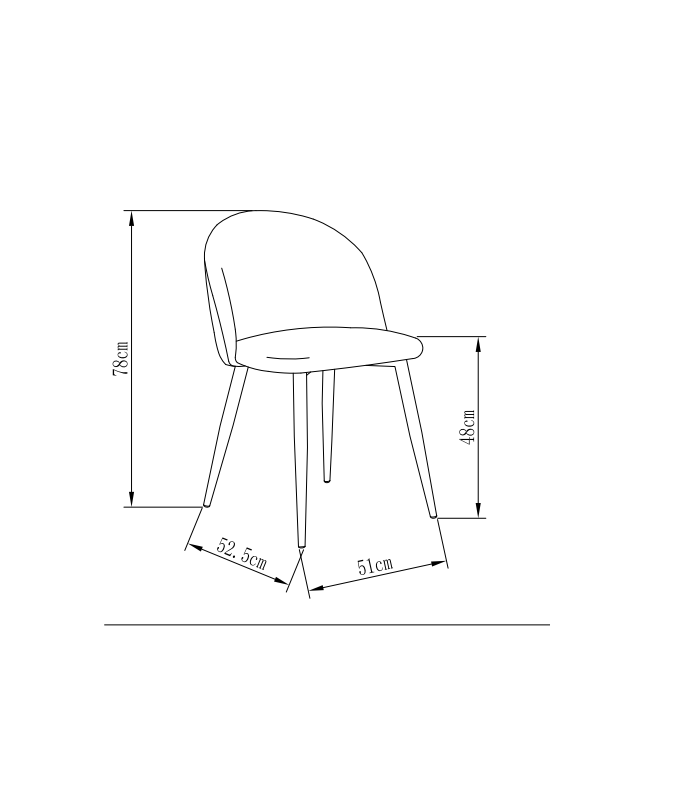 GRUPO DP Sillas de salon copy of Pack de 4 sillas modelo WEI