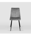 Pack de 4 sillas modelo IRIA tapizadas en terciopelo gris piedra, 44cm(ancho ) 88.5cm(altura) 55cm(fondo)