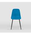 Pack de 4 sillas modelo Margot tapizadas en textil azul mediterráneo, 45cm(ancho ) 86cm(altura) 53.5cm(fondo)