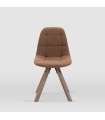 Pack de 4 sillas modelo Marlene tapizadas en textil marrón chocolate, 44cm(ancho ) 83cm(altura) 56cm(fondo)