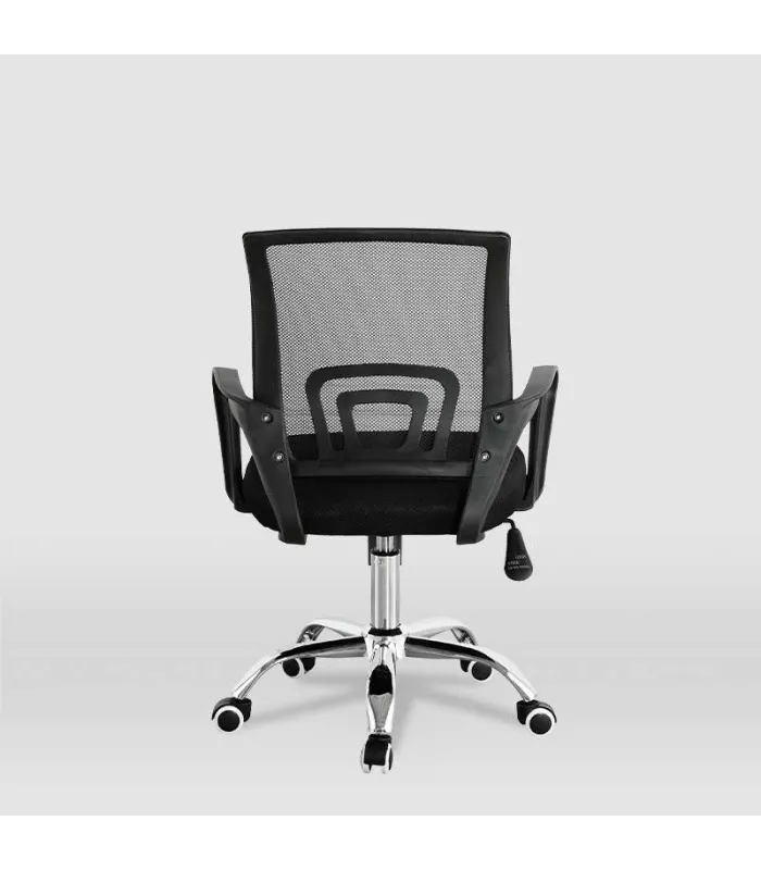 Silla de oficina Martina, tapizada negra, 88/98cm