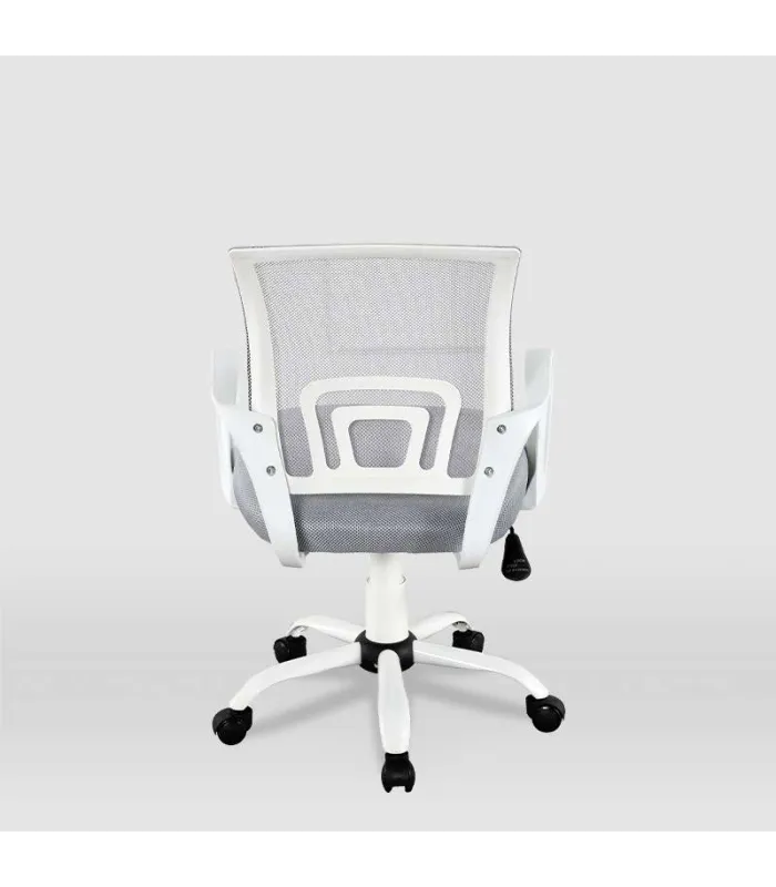 Silla de estudio juvenil Martina en gris y blanco