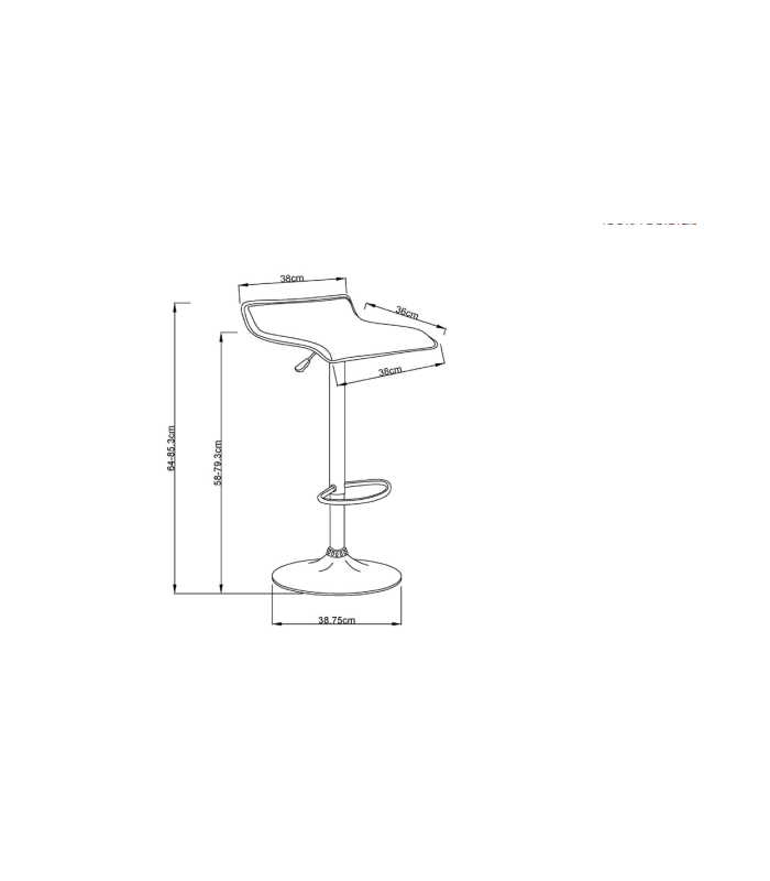 copy of Pack 2 leather stools in various colors.