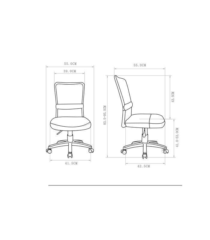 copy of Fauteuil de bureau pivotant avec 5 couleurs au choix 57