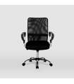 cópia da cadeira de escritório giratória Logic estofada em tecido respirável preto/azul, 90-102 cm(altura)60 cm(largura)60 cm(co