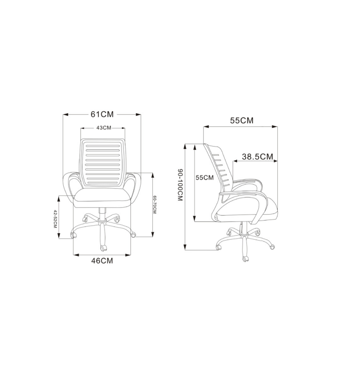 GRUPO DP Sillas de oficina Silla despacho giratoria Emma