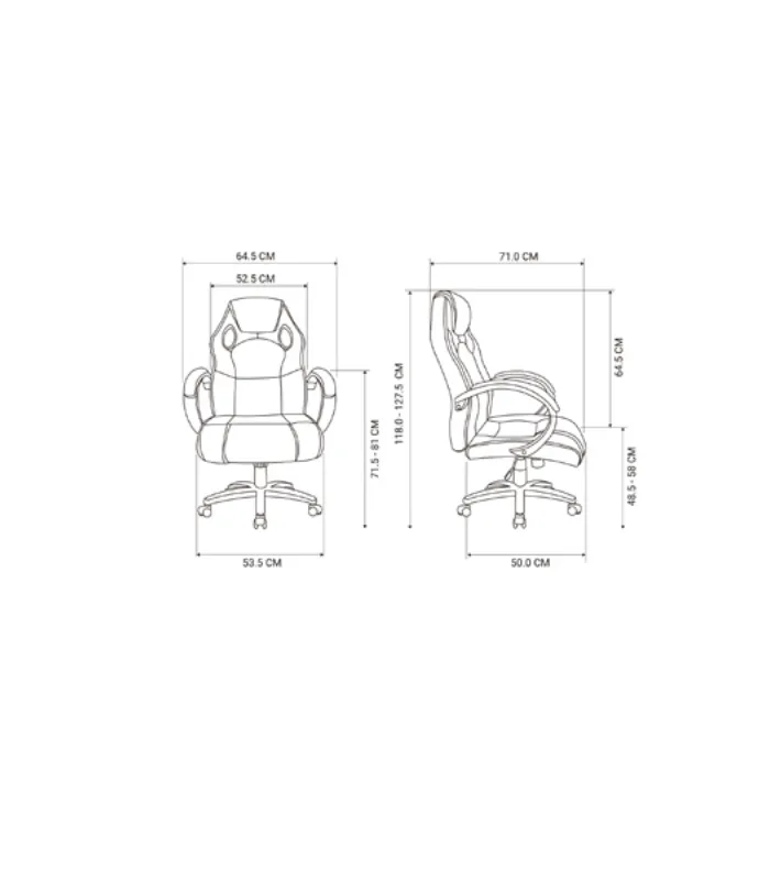 Silla gaming Olimpia, piel sintética negra/roja.