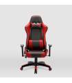 Silla gaming Regina tapizada en piel sintética negro/rojo, 126.5/133.5cm(alto) 70.5cm(ancho) 49.5cm(largo)