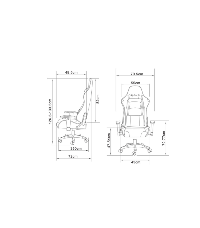 copy of Logic swivel office chair in various colors.