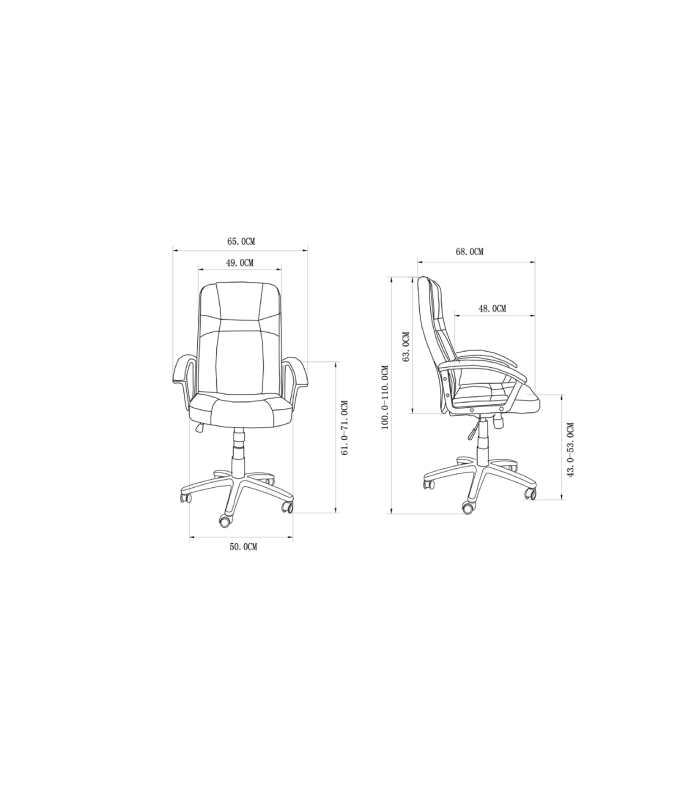 copy of Fauteuil de bureau pivotant avec 5 couleurs au choix 57