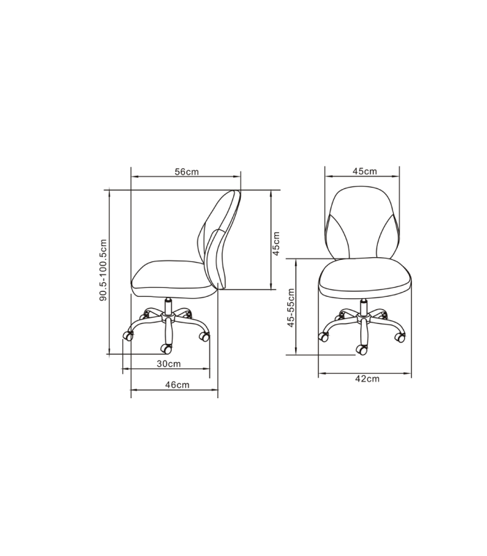 copy of Fauteuil de bureau pivotant avec 5 couleurs au choix 57