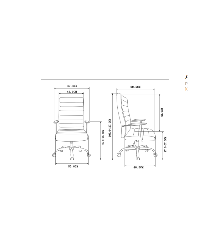 copy of Fauteuil de bureau pivotant avec 5 couleurs au choix 57