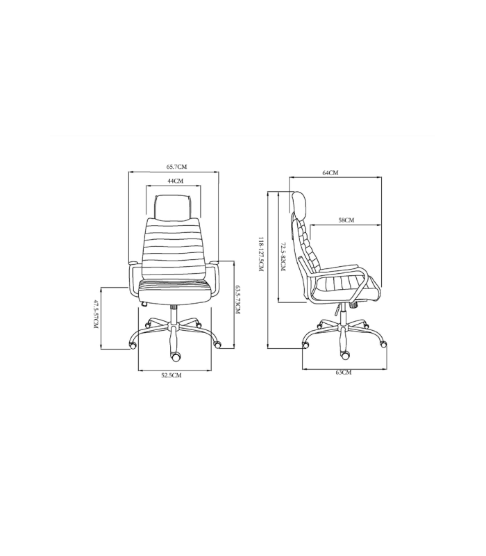 copy of Fauteuil de bureau pivotant avec 5 couleurs au choix 57