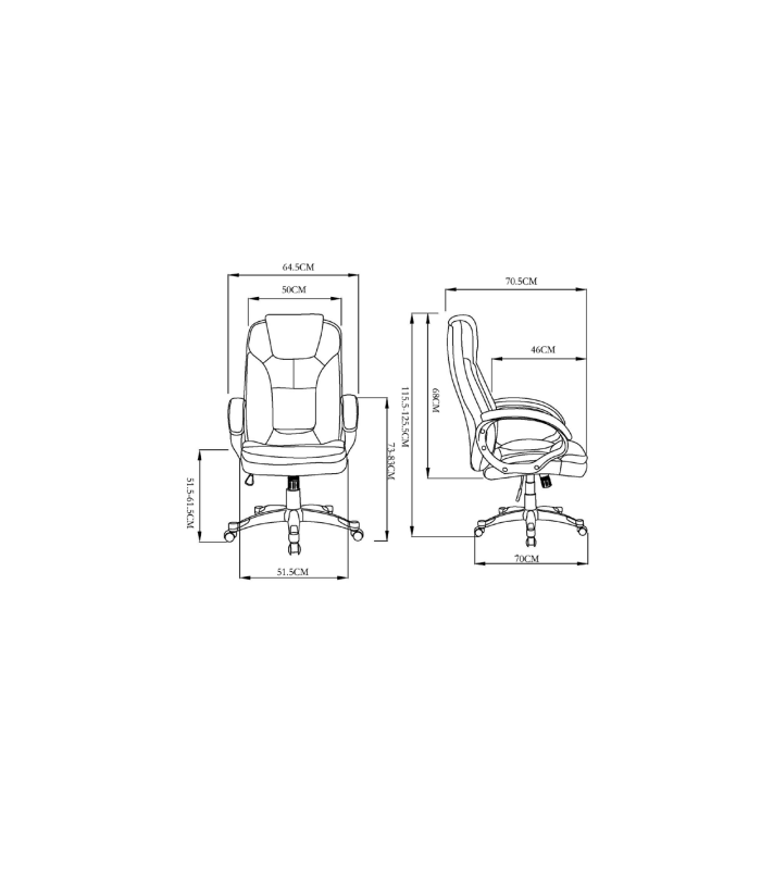 copy of Fauteuil de bureau pivotant avec 5 couleurs au choix 57