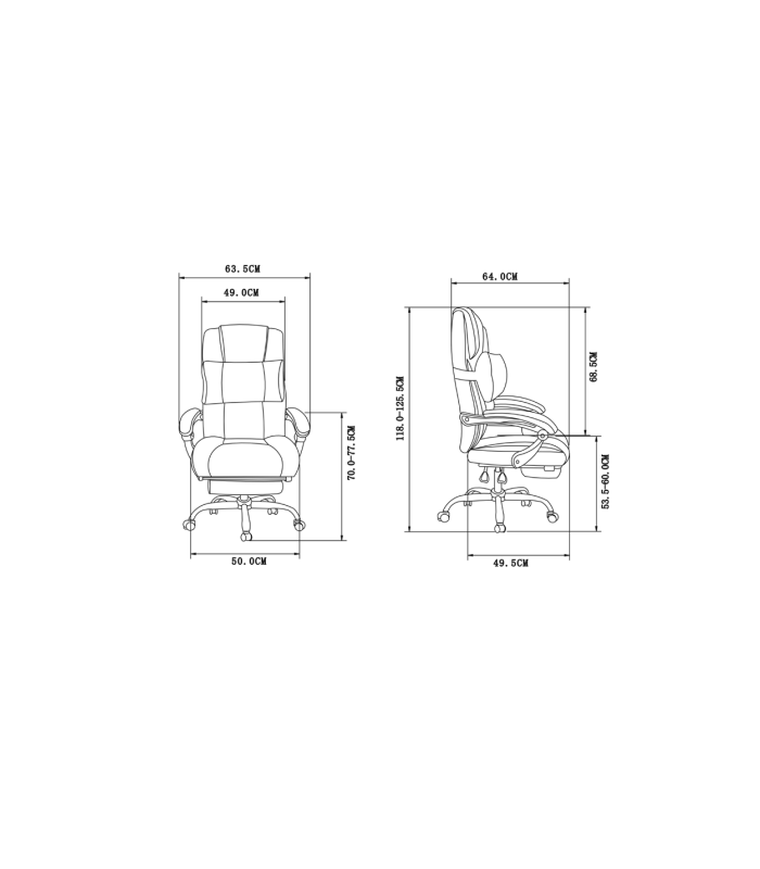 copy of Fauteuil de bureau pivotant avec 5 couleurs au choix 57