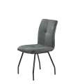 Pack de 4 sillas Theo estructura metálica tapizado en tejido color gris, 90 cm(alto) 46 cm(ancho) 54 cm(largo)