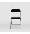 cópia do Pack de 2 cadeiras África estofadas em tecido cinzento com pernas pretas, 47cm(largura) 100cm(altura) 60cm(profundidade