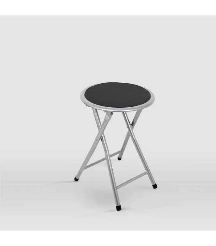 Pack de 10 taburetes Palma en polipiel negro