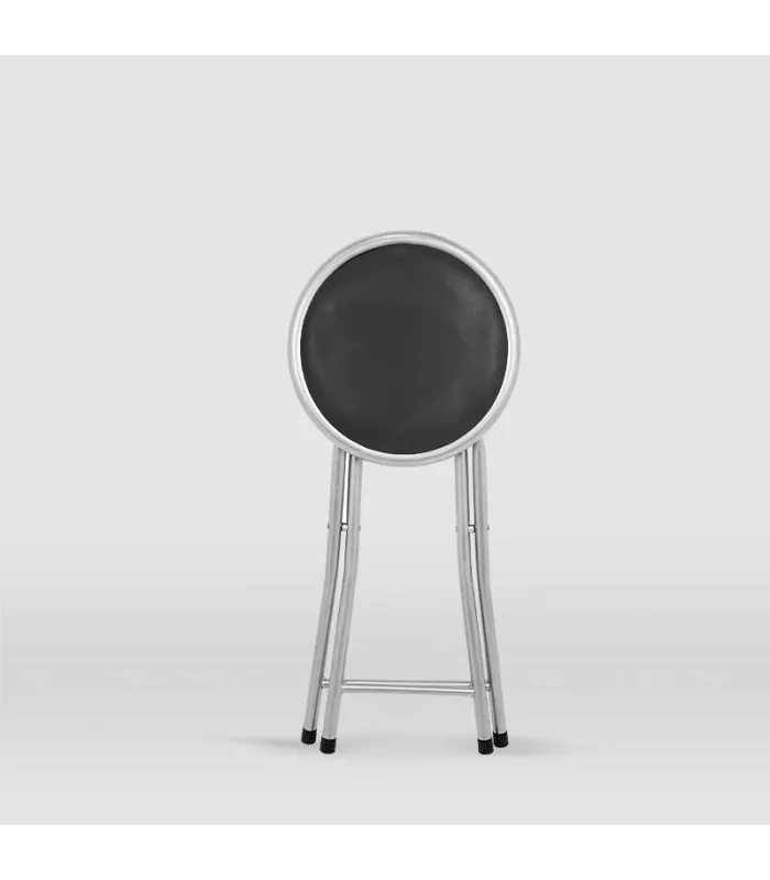 Pack de 10 taburetes Palma en polipiel negro
