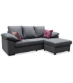 Chaiselongue reversível Alejandra em cinza 230 CM (ANCHO) x 148 CM (Fondo) x 88 CM (ALTO)