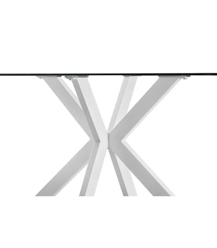 Mesa fija STACY blanca, elegante y funcional.