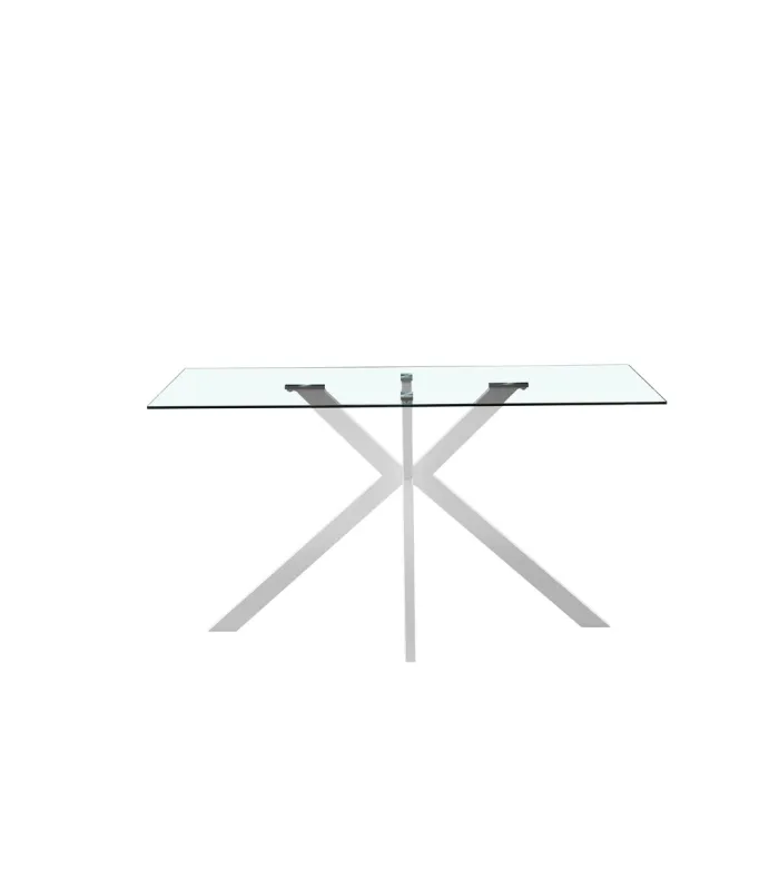 Mesa fija STACY blanca, elegante y funcional.