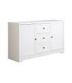 Mueble aparador Md-Ottawa 2 puertas, 3 cajones acabado blanco, 120cm(ancho) 72cm(altura) 39cm(fondo)