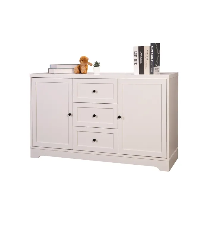 Aparador Md-Ottavia, 2 puertas, 3 cajones, blanco