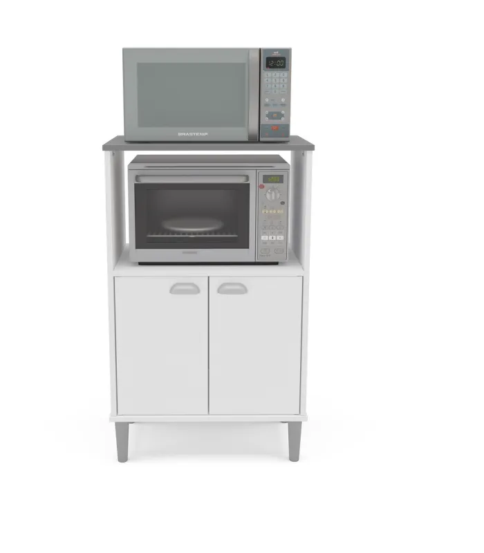Mueble auxiliar blanco para microondas, 95x58x41 cm